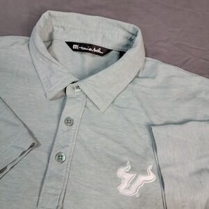 Travis Mathew's Polo Men's Medium Shirt Green South Florida‎ Bulls Football SS